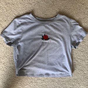Grey crop top. Size small.